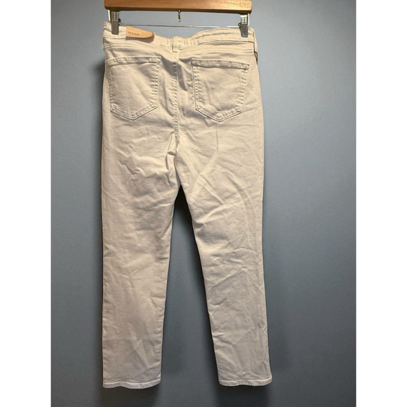 NYDJ‎ Sheri Slim Jeans Women's 8 White Stretch Denim Ankle Length NWT Flaw - Picture 2 of 11